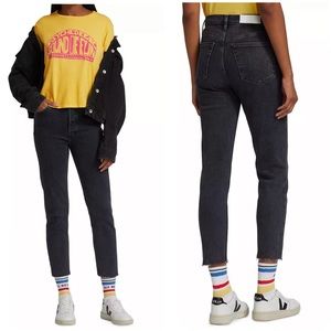 RE/DONE Originals 90s High Rise Ankle Crop in Black 11